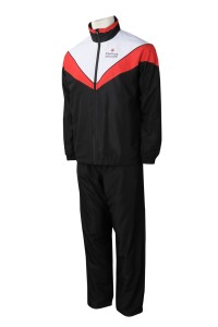SU299 訂製撞色反領校服運動套裝 設計LOGO校服運動套裝 校服運動套裝工廠